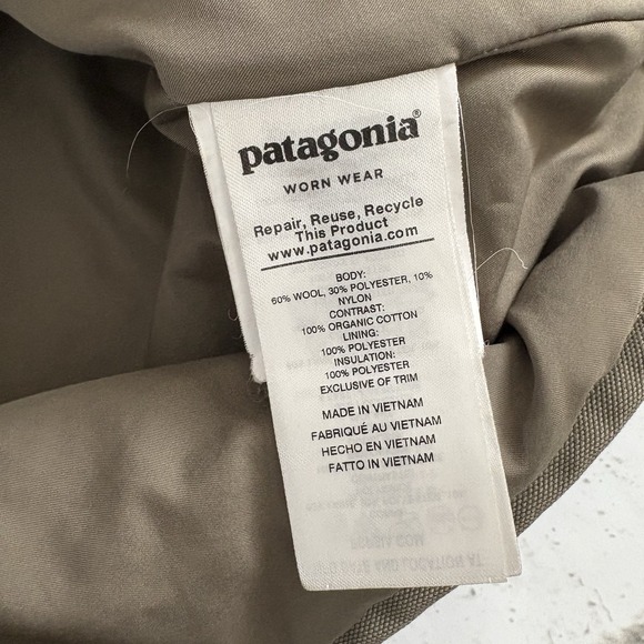 Patagonia Women's S Out Yonder Jacket Coat 26895 Wool Blend Blanket Sage Khaki - Picture 5 of 7